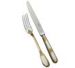 Cheese knife,2 prongs in sterling silver gilt (vermeil) - Ercuis